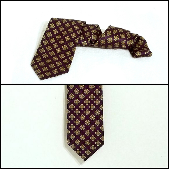 Jos A. Bank Exec Collection Purple Geometric Tie - Picture 6 of 6